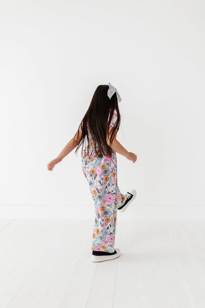 Vintage Sketchy Floral Romper