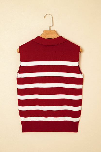 Ariya Stripe Collared Sweater