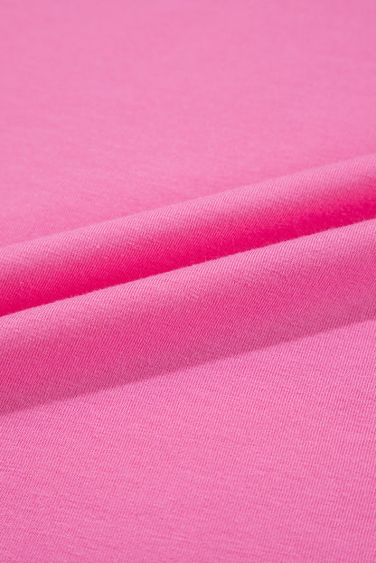 Solid Short Sleeve Crew Neck Tee