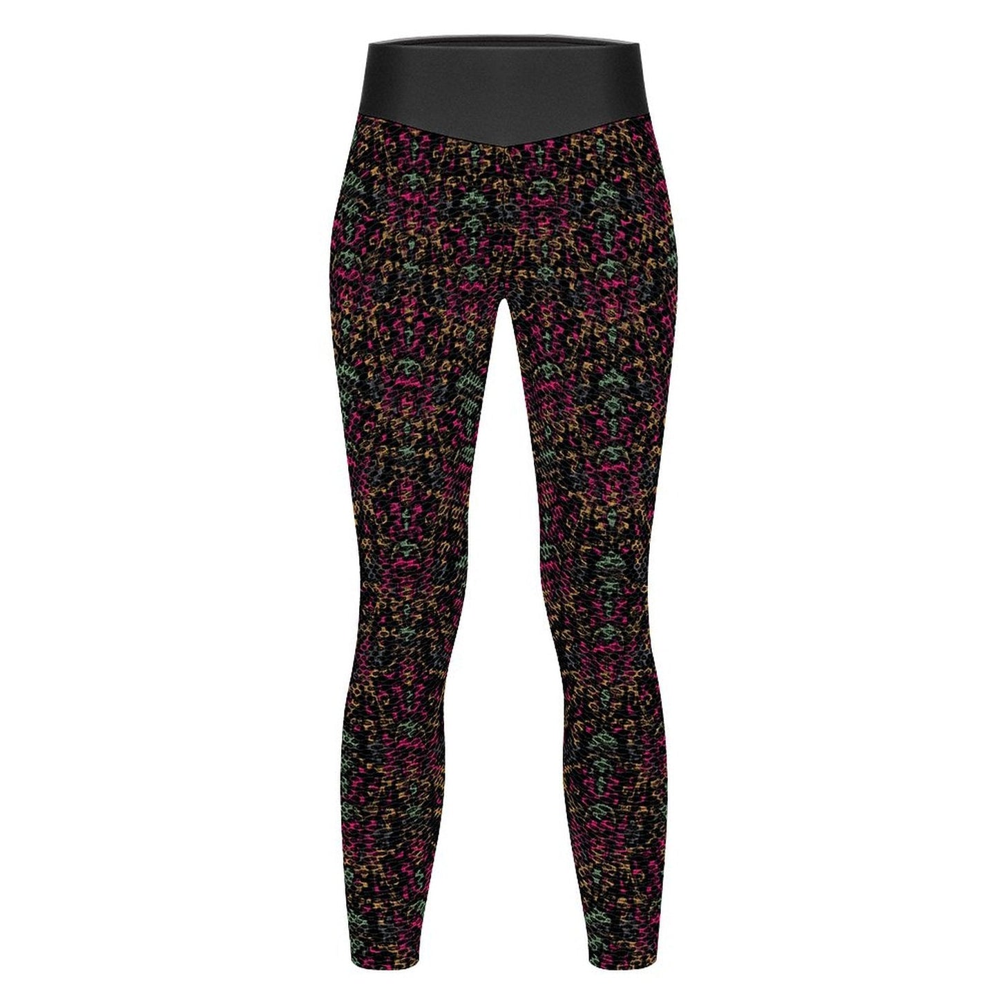 Munsieur Custom Printed Honeycomb Textured Yoga Leggings for Women