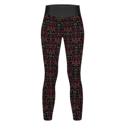 Munsieur Custom Printed Honeycomb Textured Yoga Leggings for Women
