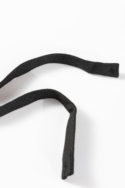 Black Striped Drop Shoulder Round Neck Pullover and Jogger Pants Active Outfit