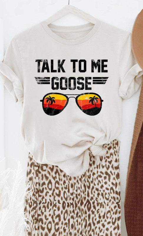 Talk to Me Goose Sunset Graphic Tee - Aaria Tees
