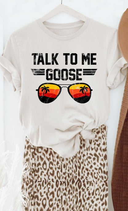 Talk to Me Goose Sunset Graphic Tee - Aaria Tees