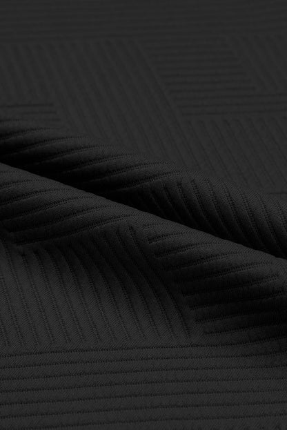 Solid Textured T-Shirt and Drawstring Pants Set