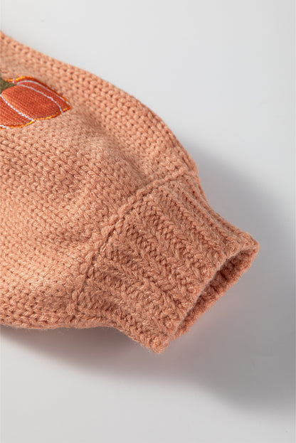 Straw Yellow Pumpkin Tree Print Open Front Drop Shoulder Midi Cardigan