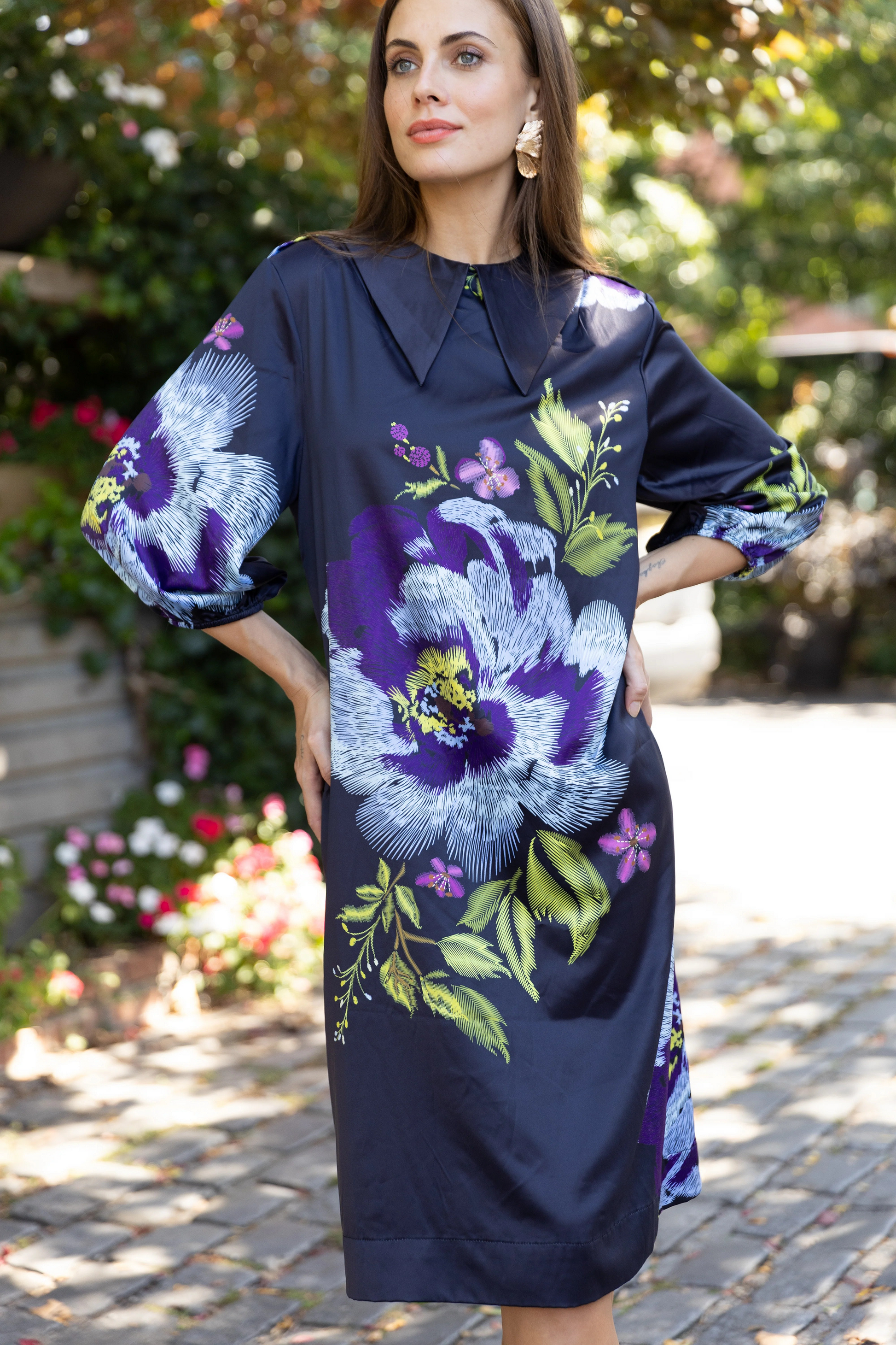 Cotton Floral Dress - Aaria Tees