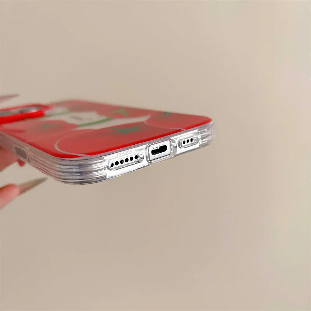 Cute Tomato Magsafe Stand Phone Case