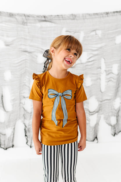 Striped Bow| TEE