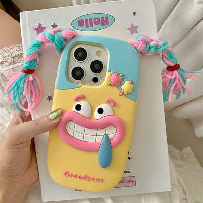 Funny Long Braid Cute Girl Phone Case