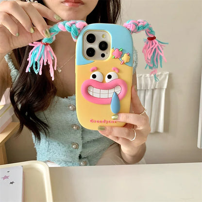 Funny Long Braid Cute Girl Phone Case