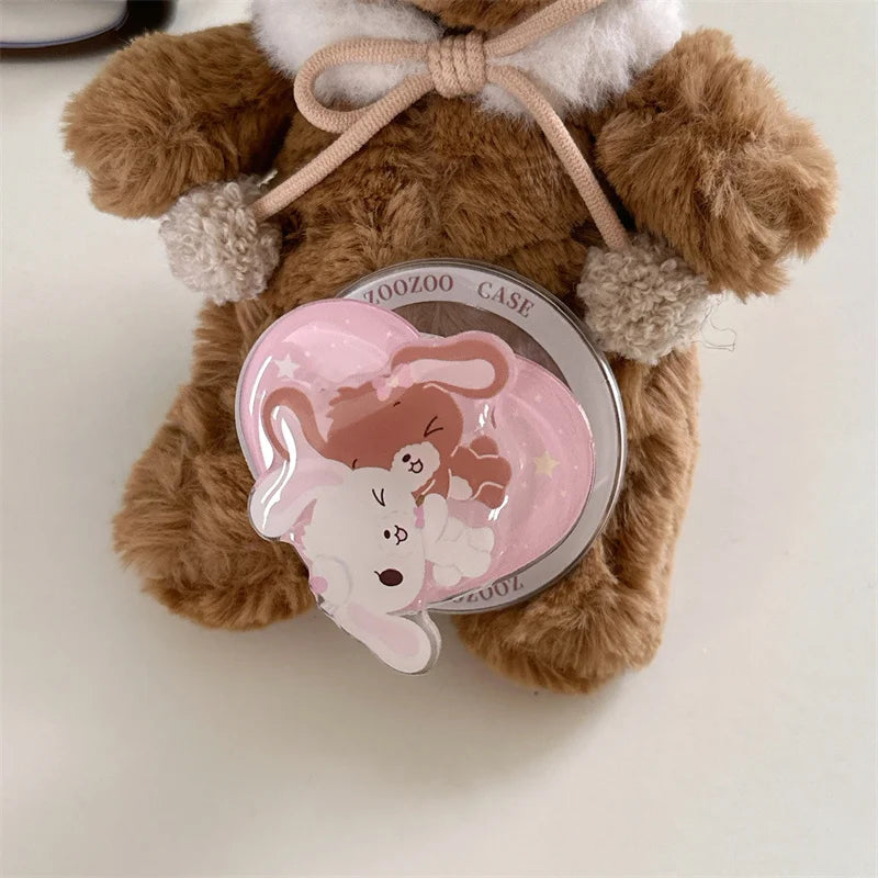 Cartoon Dessert Bunny Bear Magsafe Magnetic Stand Phone Case