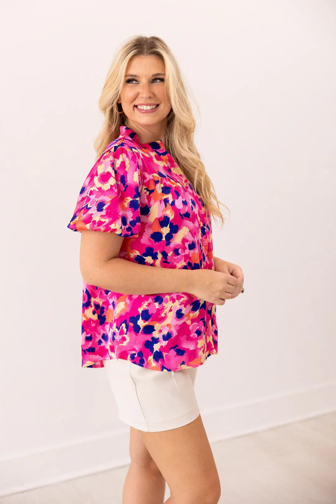 Pink & Purple Leopard Blouse