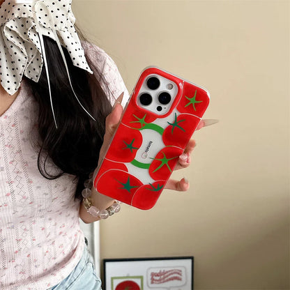 Cute Tomato Magsafe Stand Phone Case