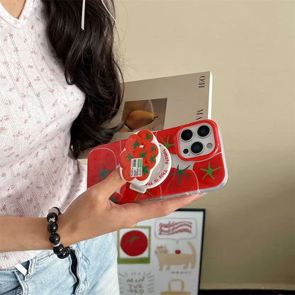 Cute Tomato Magsafe Stand Phone Case