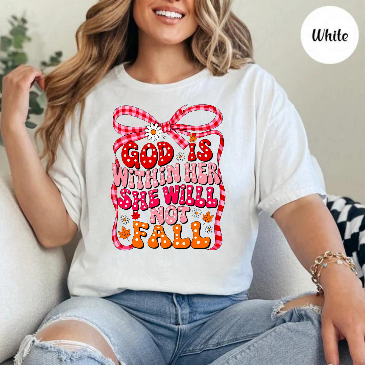 God is within her she will not fall Graphic Tee