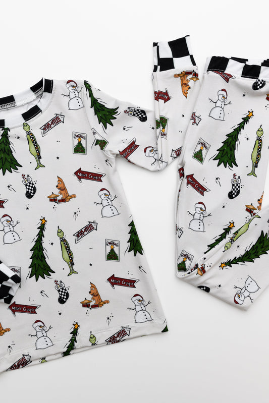Holiday in Whoville-AK Dreamers Bamboo 2PC PJ’s PRE ORDER