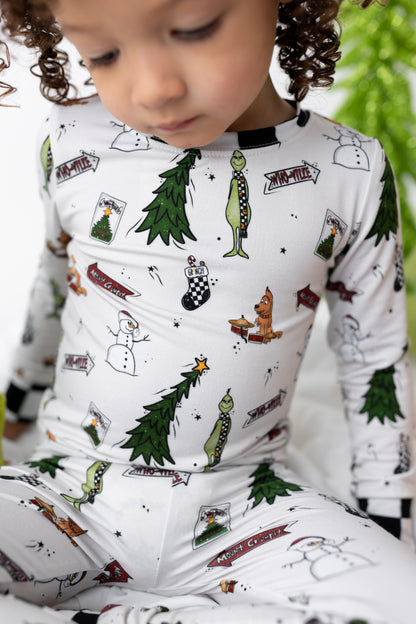 Holiday in Whoville-AK Dreamers Bamboo 2PC PJ’s PRE ORDER