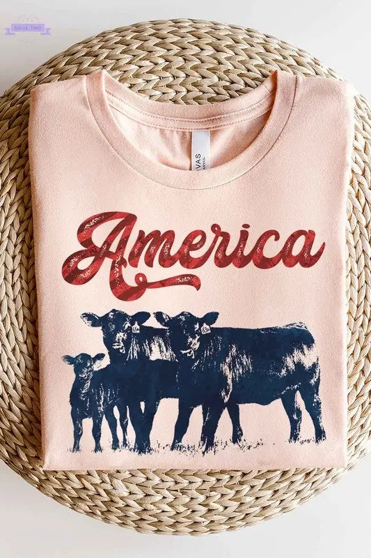 AMERICAN CATTLE T-SHIRT PLUS SIZE - Aaria Tees