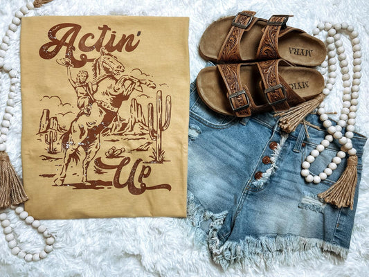 Actin' Up Graphic Tee, Comfort Colors - Aaria Tees