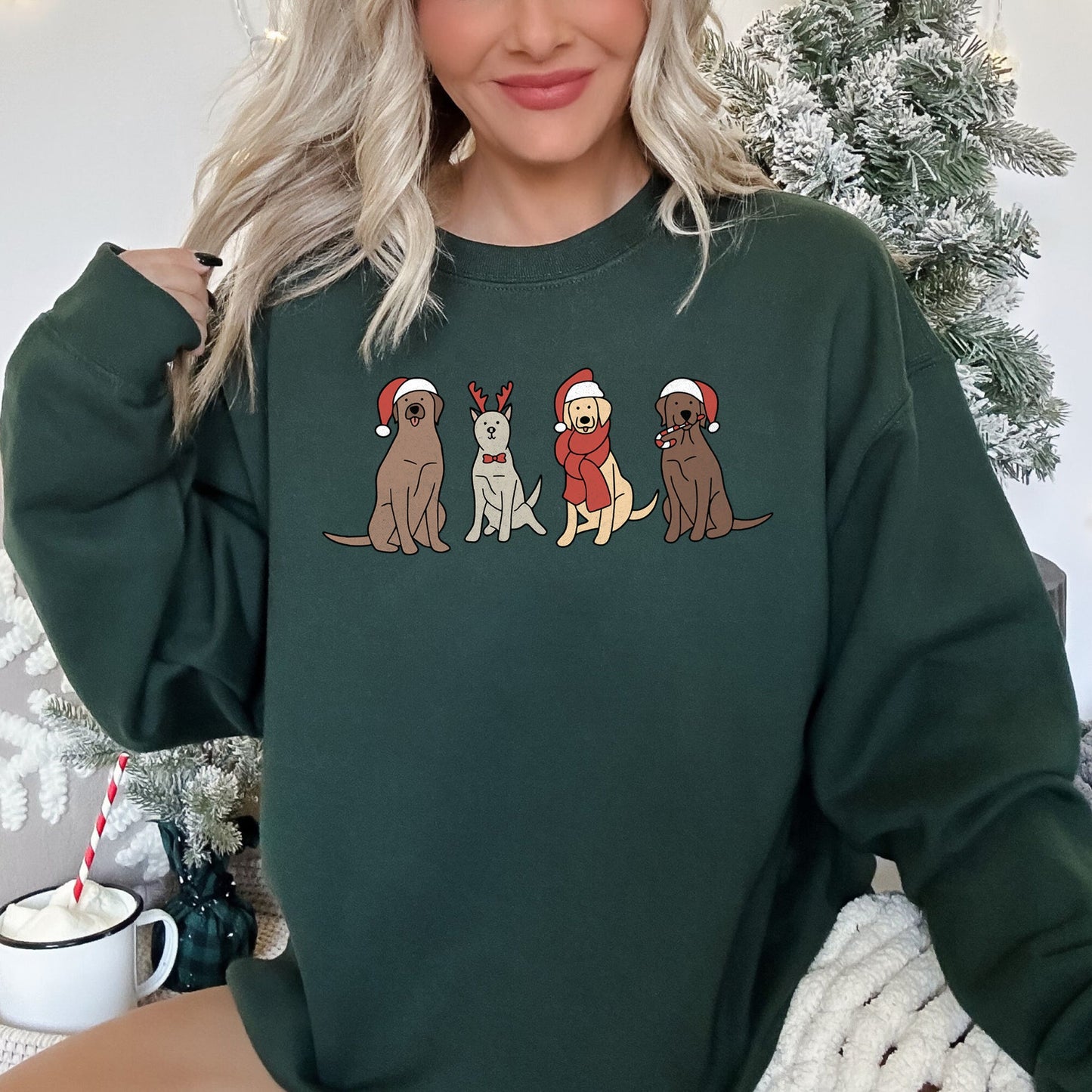 Adorable Christmas Dogs Sweatshirt