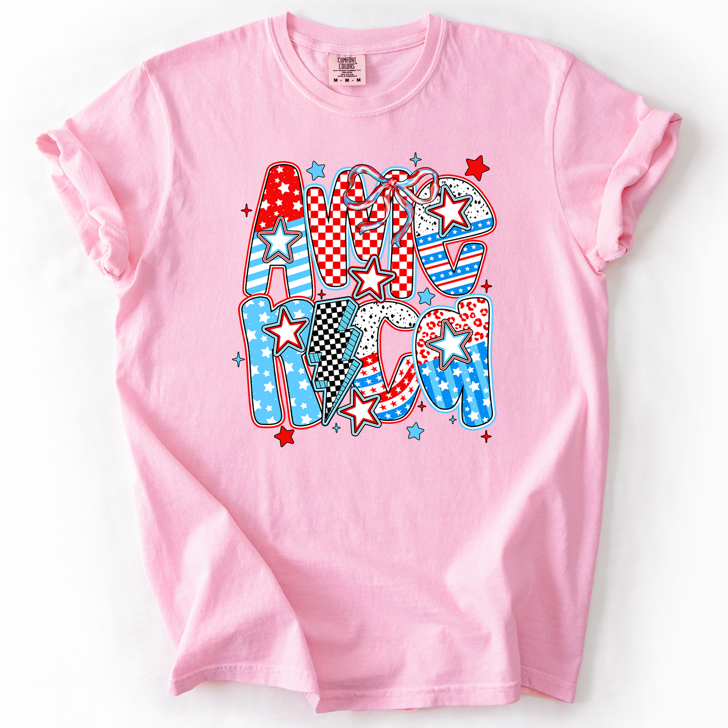 America, Colorful, Patriotic, USA, Fourth Of July, Comfort Colors T-Shirt