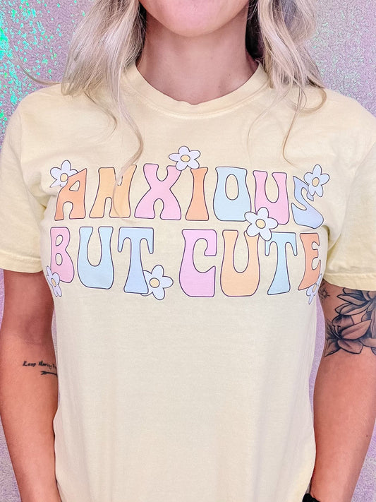 Anxious But Cute Graphic Tee - Aaria Tees