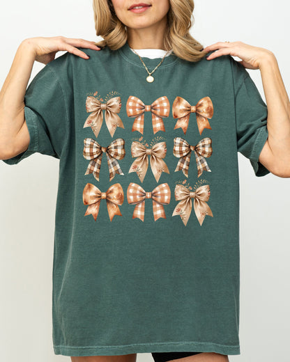 Autumn Ribbons, Bows, Coquette, Girly, Thanksgiving, Fall, Halloween Shirt Comfort Colors T-Shirt