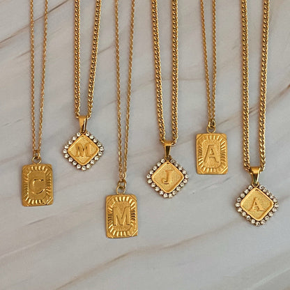 Aztec Delight Initial Necklace - Aaria Tees
