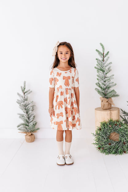 Gingerbread Bow | Scoop Back Dress