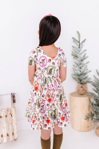 Framed Grinch | Collard Twirl Dress