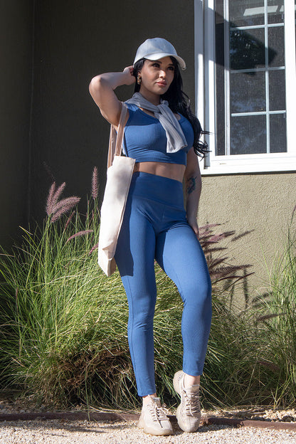 Ribbed Crop Top & Leggings Set (CAPELLA)