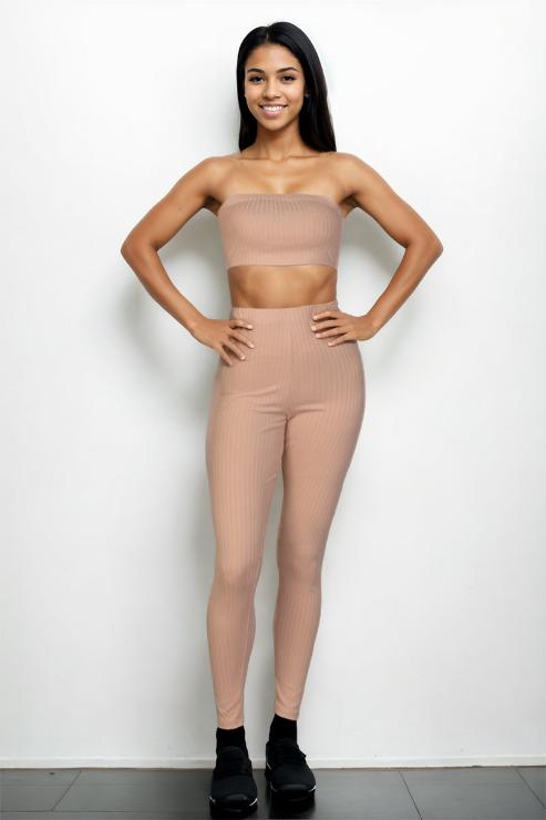 Ribbed Tube Top & Leggings Set (CAPELLA)