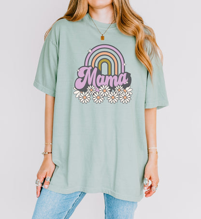 Mama Rainbow Comfort Colors T Shirt