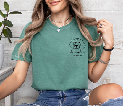 Beagle Dog Mom Comfort Colors T Shirt (Cute)