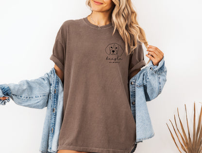 Beagle Dog Mom Comfort Colors T Shirt (Cute)