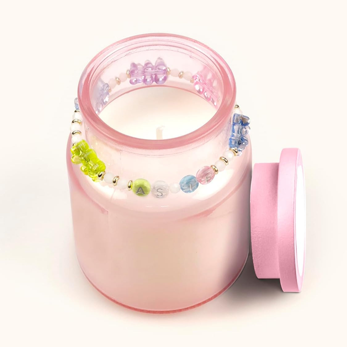 Best Friend Gift Candle & Friendship Bracelet Set - 4 Colors and Phrases