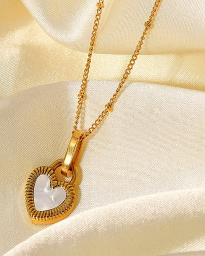 Pearl Heart Pendant Necklace