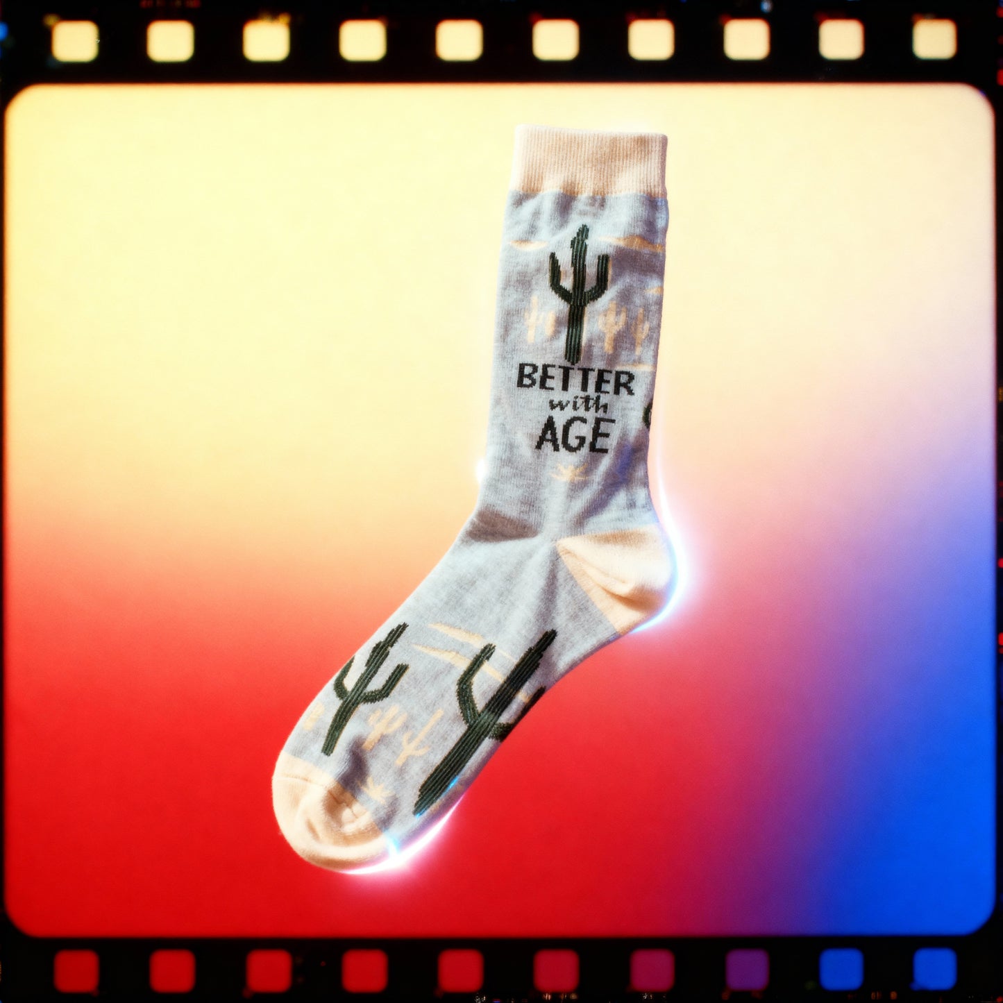 Better With Age Socks | Cactus Plants Illustration