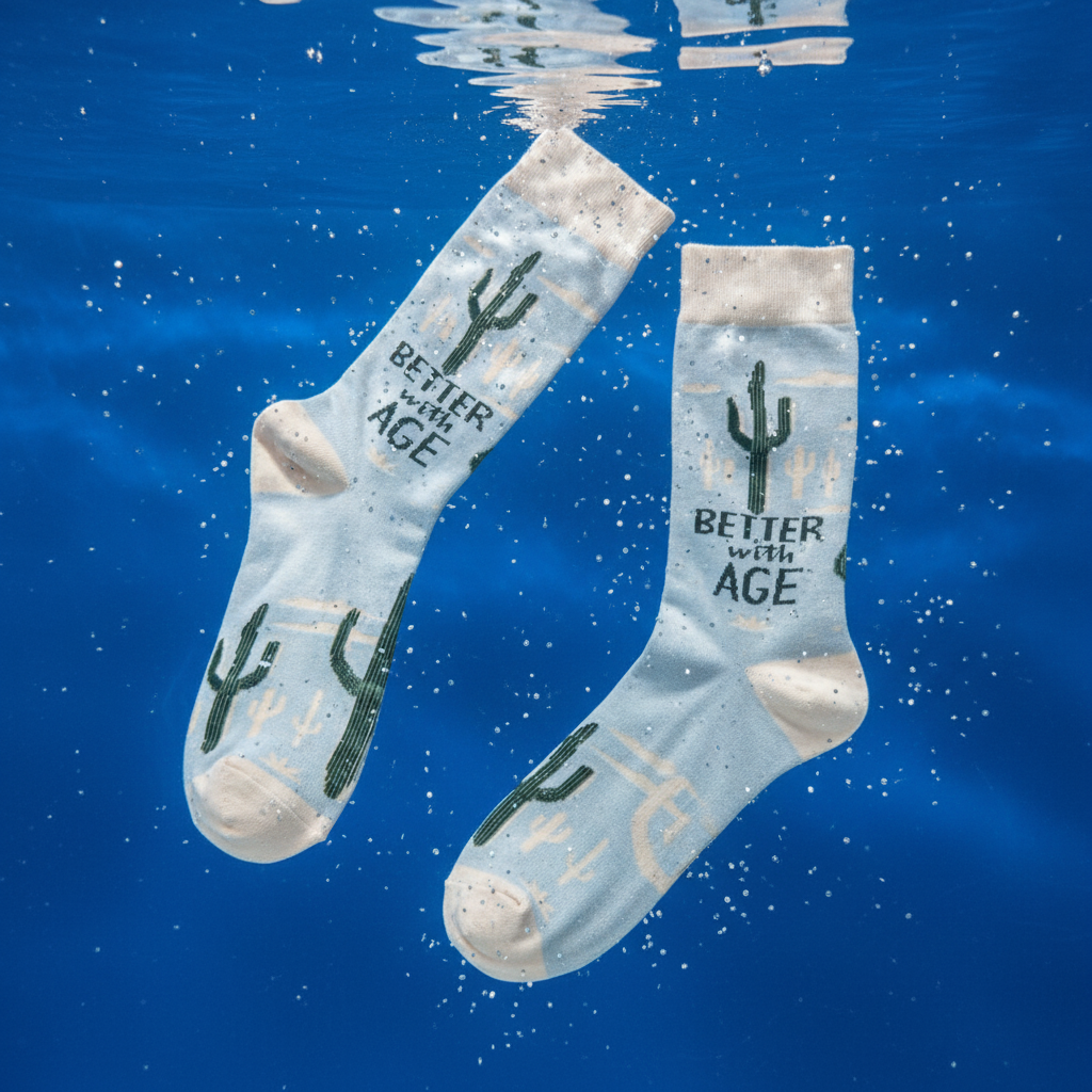 Better With Age Socks | Cactus Plants Illustration
