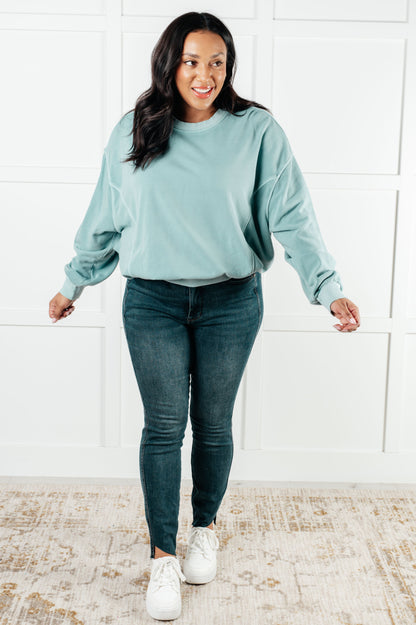Beyond the Basics Pullover in Blue Grey (Online Exclusive)
