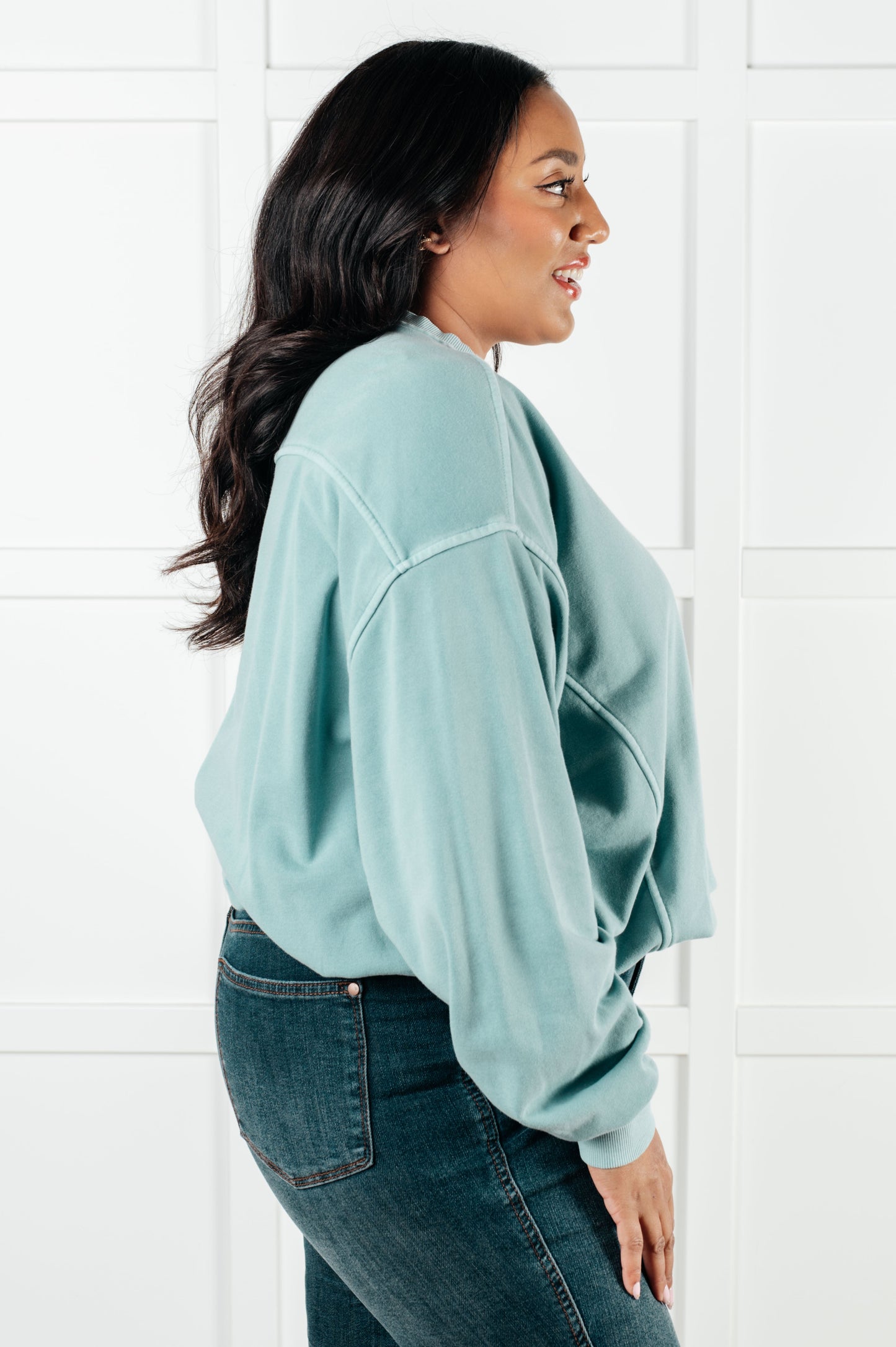 Beyond the Basics Pullover in Blue Grey (Online Exclusive)