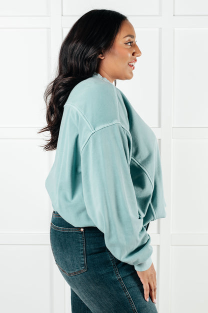 Beyond the Basics Pullover in Blue Grey (Online Exclusive)