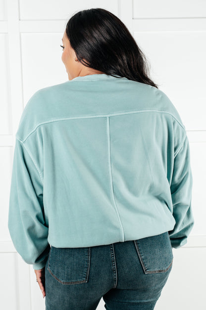 Beyond the Basics Pullover in Blue Grey (Online Exclusive)