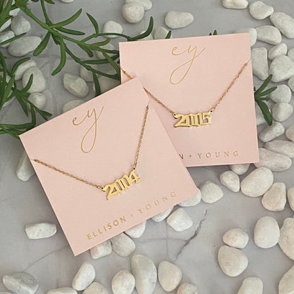 Birth Year Necklace - Aaria Tees