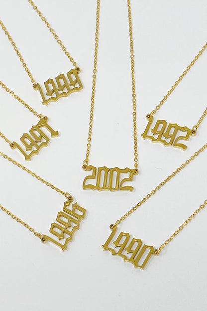 Birth Year Necklace - Aaria Tees