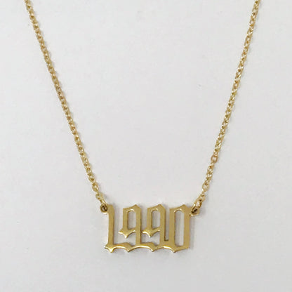 Birth Year Necklace - Aaria Tees