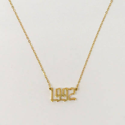 Birth Year Necklace - Aaria Tees