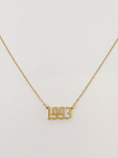 Birth Year Necklace - Aaria Tees
