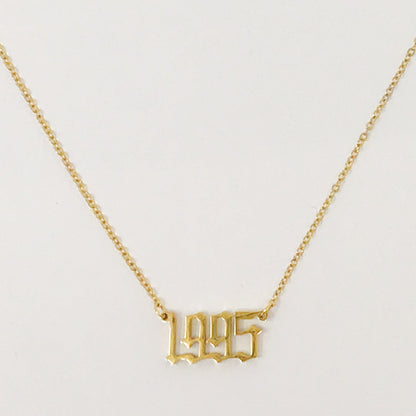Birth Year Necklace - Aaria Tees